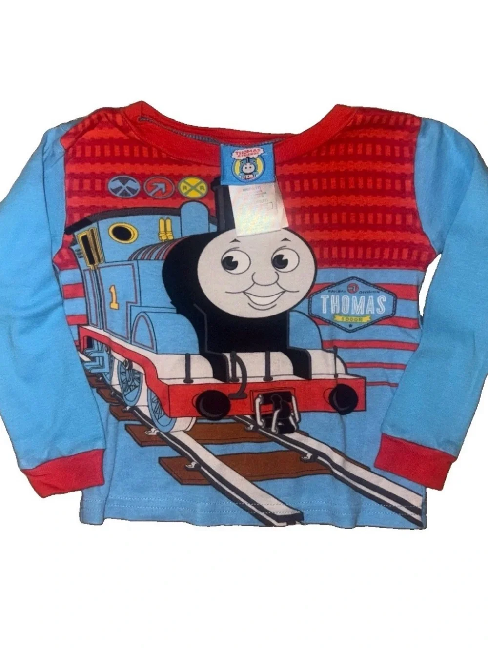 Thomas & Friends Red and Light Blue Kids Train Pajama Set
